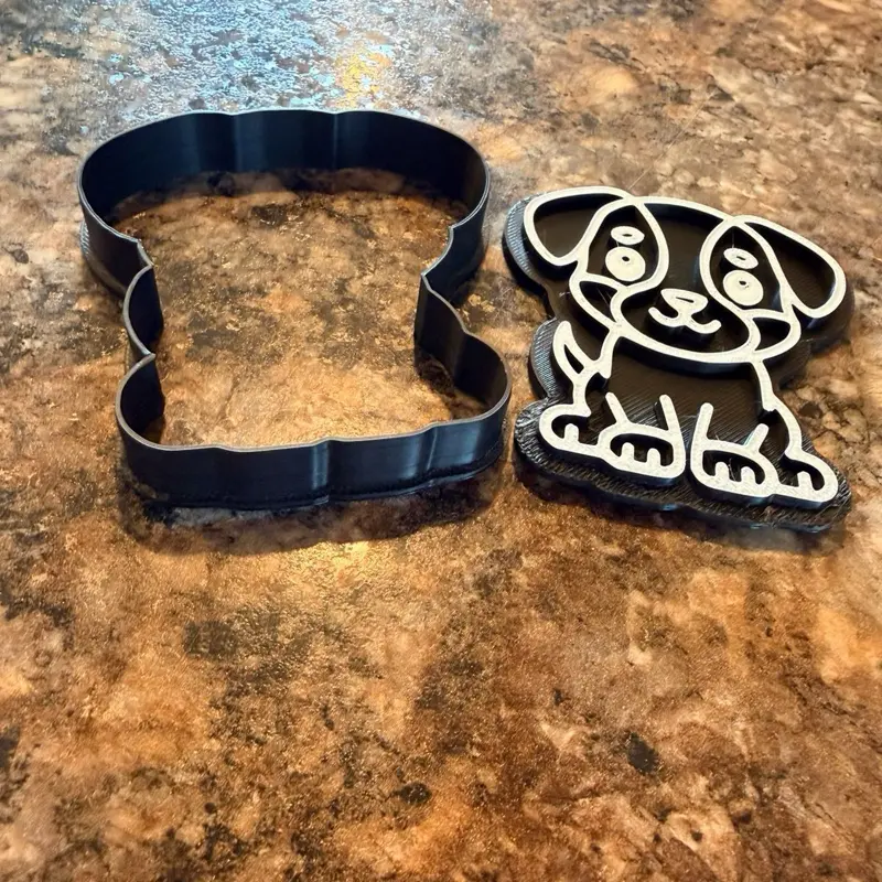 Cute puppy cookie/clay cutter