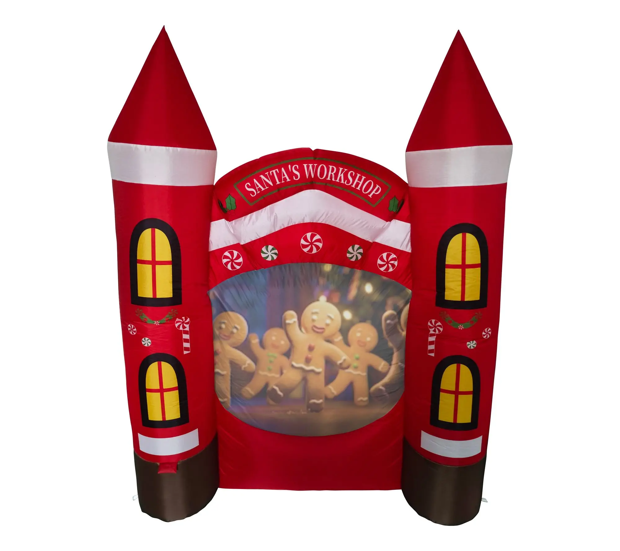 84" Inflatable Animated Santa's Workshop by Mindscope