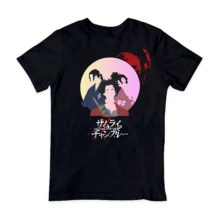Men's Short-Sleeve Augmented Reality Samurai Champloo T-Shirt - Classic Streetwear Menswear Top, Shortsleeve, Tshirt