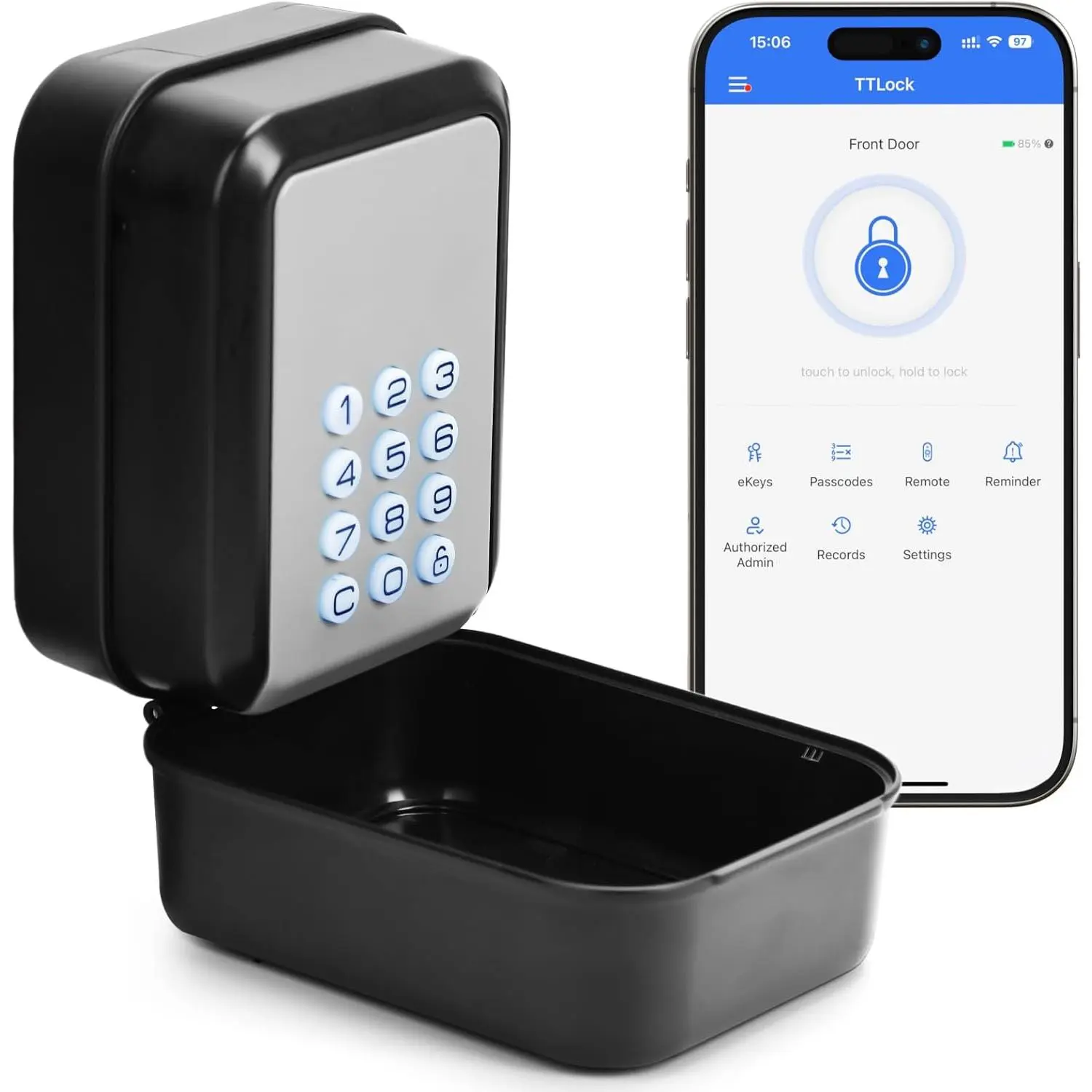 Key Lock Box Bluetooth Lock Box with APP & PIN Code Types,Share eKey ...