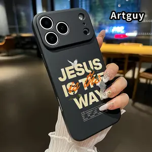 Straight Edge Phone Case for iPhone 17 16 Pro Max 15 Plus 14 13 12 11 Air XR E XS Lord is Way Pattern Anti-Scratch Shockproof TPU Bumper Drop-proof Cover