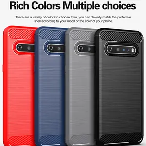 Shockproof Bumper TPU Business Fiber Soft Case For Cover LG V60 V50 V40 V50S ThinQ LG Q92 70 60 61 51 K62 Plus K71 K61 K52 4 5G