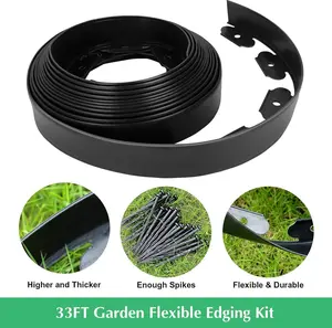 L-Shaped No-Dig 40 FT Lawn Border Kit, Outdoor Garden Accessories for Garden Landscaping