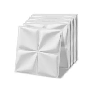 Decorative Textured PVC 3D Wall Panels, Interior Wall Decor for Living Room & Bedroom, /, Pack of 12/20/30 Tiles