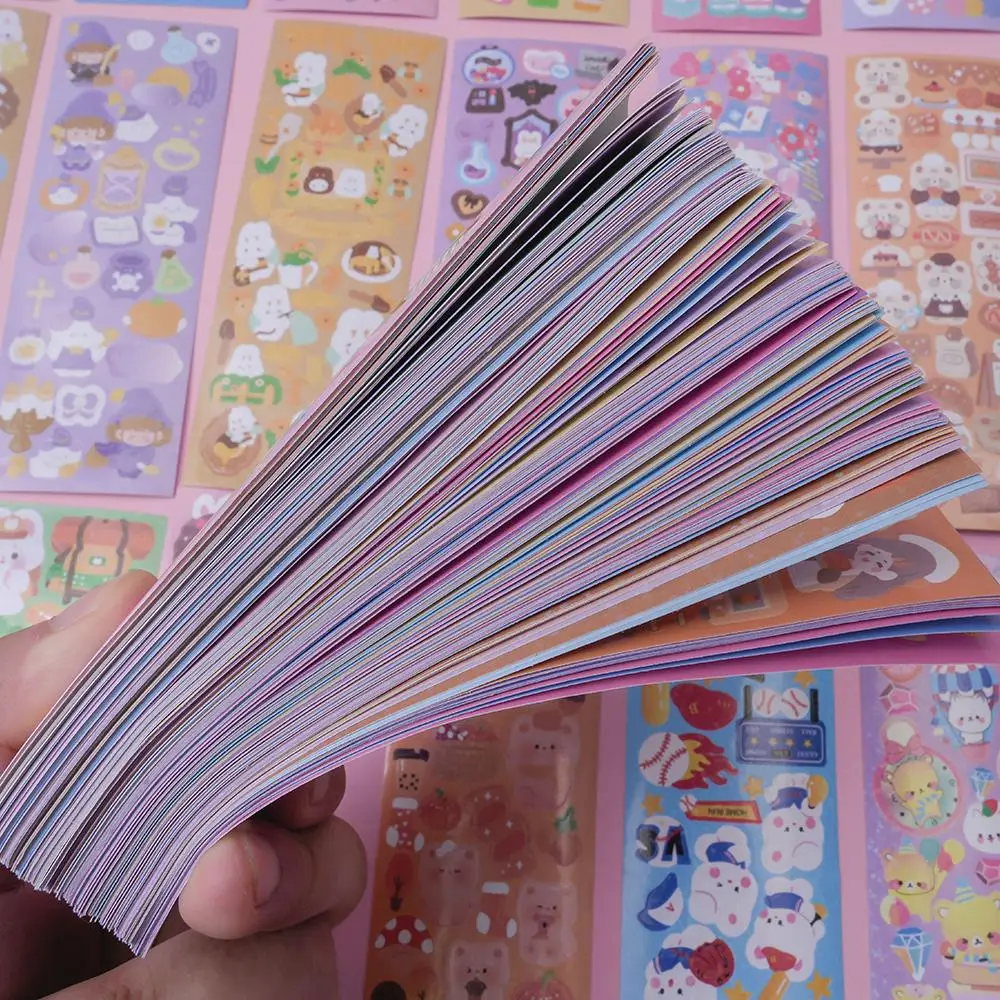 Cartoon Pattern Sticker, 1 Set Self Adhesive Decor Paper, Decor Sticker for Gift Greeting Card Water Bottle Laptop Phone, Scrapbook Supplies