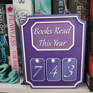 Books read this year tracker with interchangeable tiles