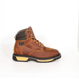 Raptor Boots 505 Crazy Thang Lace-up Square Men's Work Shoe with Steel Toe & Heavy Duty Sole for Extra Comfort