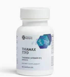 Thiamax Vitamin B1 (Thiamine TTFD), The Original, No Toxic Fillers, Supports Energy Metabolism, High Dose, Third Party Tested, All Active Ingredients 100mg, 60 Count