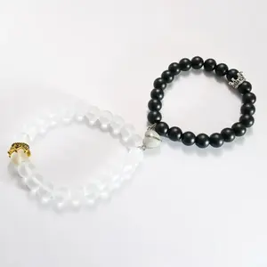 Couple Magnetic Bracelet Set, Simple Matching Bracelets for Couples, Valentine’s Day Anniversary Gift