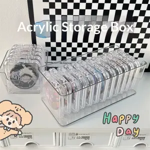 2/4Pcs Clear Acrylic Drawer Organizer Trays Small Storage Container Bin for Desk Makeup Bathroom Vanity Kitchen Tools Home Office