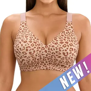 Women Jelly Bras Wirefree Full Coverage No Underwire Everyday Bras Comfortable Wireless Padded Tshirt Bra outdoorfun