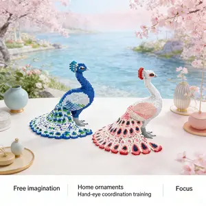 Creative Garden Peacock Series Building Block Model, 1688pcs, Original Authentic, New 2026 Design, Gift Idea, DIY Craft Decor