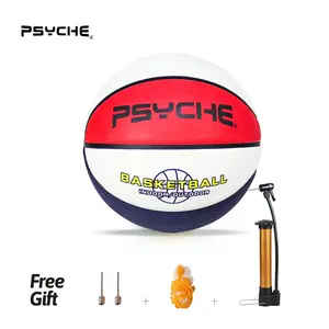 PSYCHE Rubber Basketball Ball with Free Needle and Pump, Mini Basketball, Small Basketball, Game Play Ball, Street Basketball, Outdoor Basketball,Training Basketball, Streetball, Girls Basketball