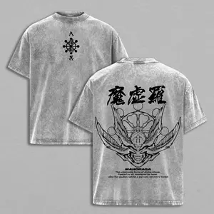 Mahoraga JJK Anime Graphic Tee,  Vintage Washed Oversized Dark Anime Streetwear T-Shirt, Hoodie Soft Cotton Unisex Apparel, Gift for Jujutsu Kaisen Fans