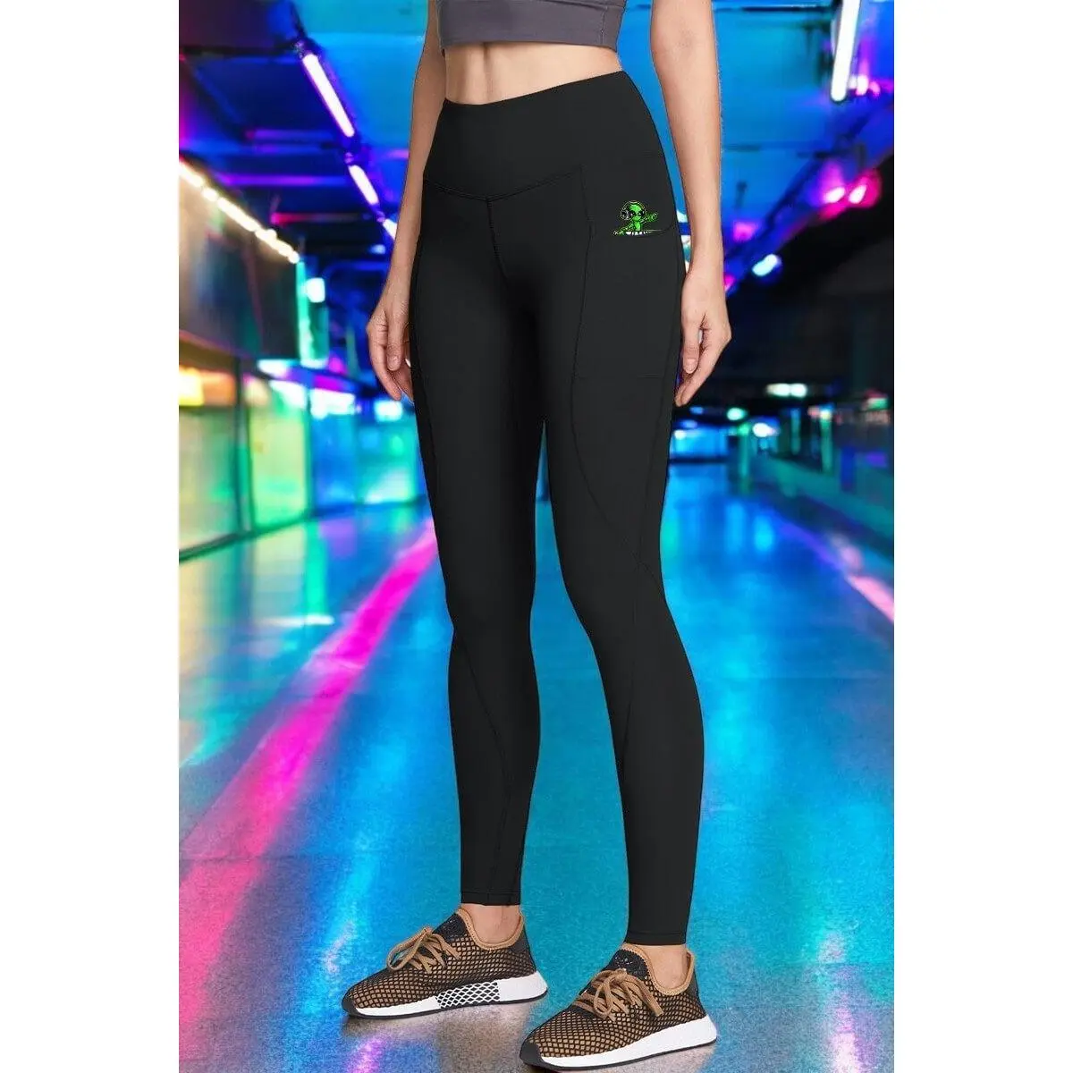 Women's Raving ET Rave Sports Leggings - Comfortable, Cosmic Vibes Design for Sports & Outdoor Activities