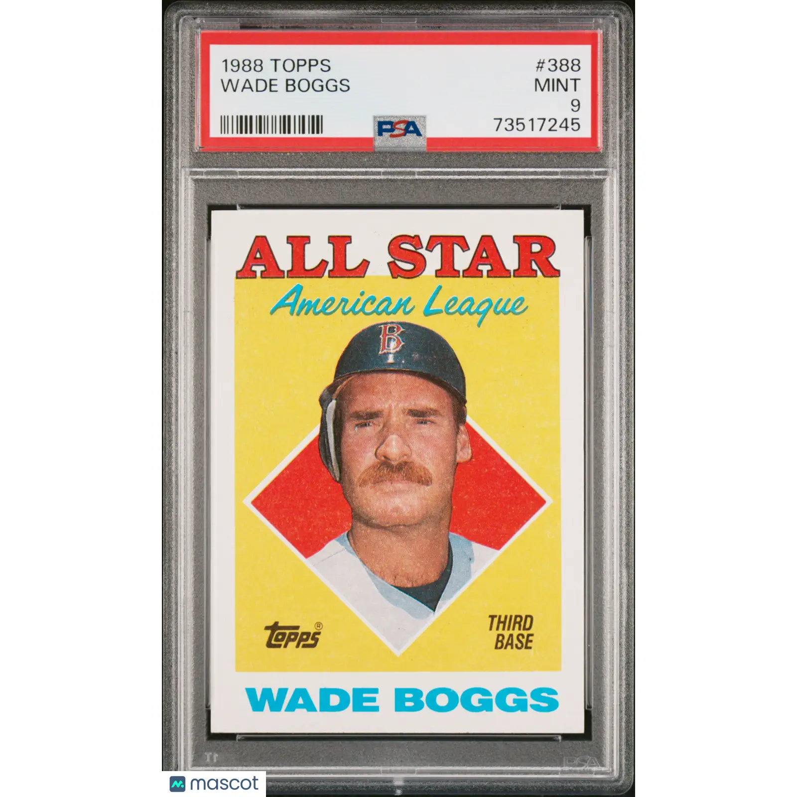Wade Boggs PSA 1988 Topps Baseball #388 9 73517245