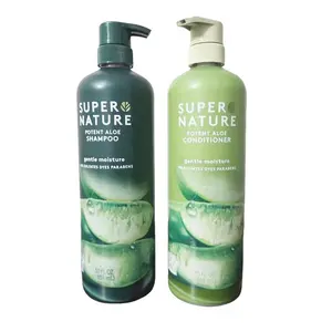 Super Nature Potent Aloe Gentle Moisture Shampoo & Conditioner Set Sulfates Free 30 Fl Oz Each