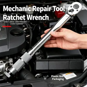 Torque Wrench 3/8" Drive Click Square Ratchet, 19-110nm Adjustable Hand Spanner, High Torque Range, Quick Adjustment, Metal Material