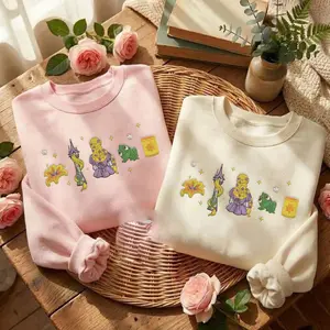 EMBROIDERED Princess Tshirt Sweatshirt Hoodie, Magic Kingdom WDW Embroidery shirt