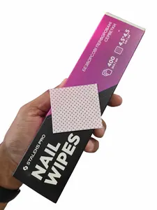 Staleks Pro Expert Nail Wipes Perforated Lint-Free 400 pcs Convenient Clean Nail Care Solution with Ample Supply