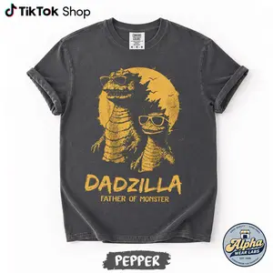 COMFORT COLORS Dadzilla Father Of Monster, Funny Dad Dinosaur Shirt, Father's Day Gift Tee, Dadzilla T Shirt, Monster Dad Graphic Tee