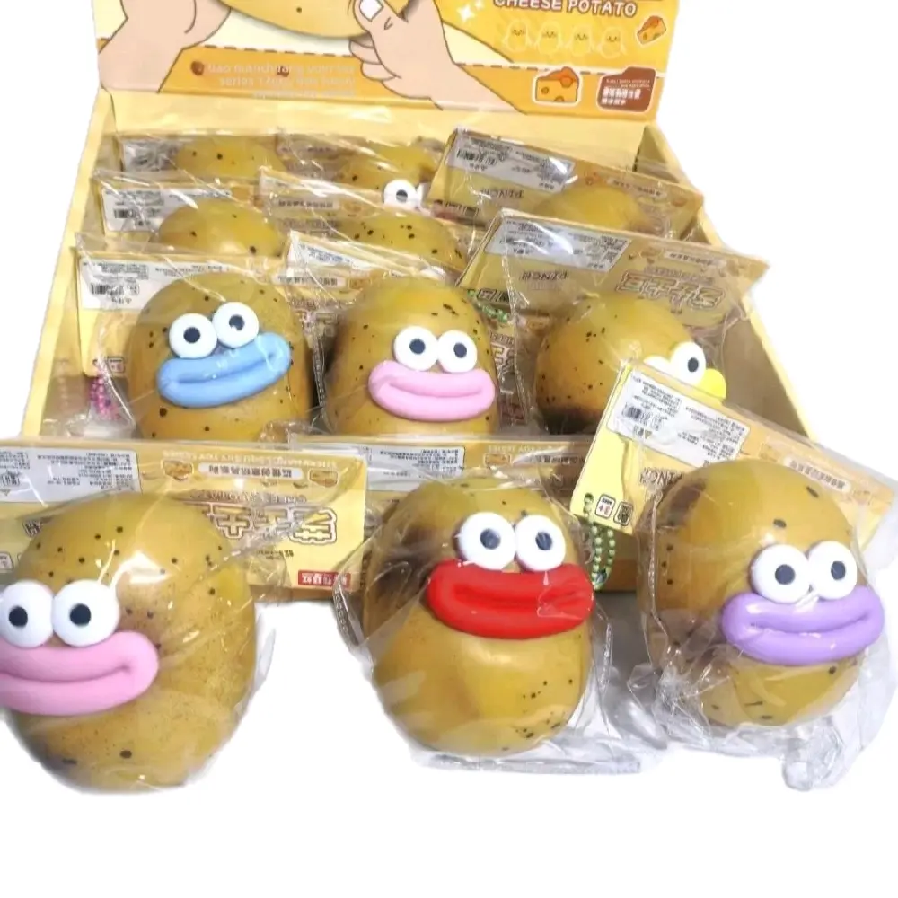 Silly Potato Shape Squishy Collectible Figurine - Fun Squishy Potato with Squeezing Functionality for Entertainment, Smush