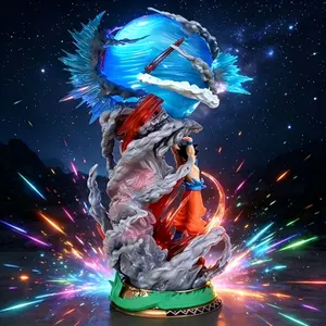 DBZ Glowing Figure | Premium Anime Collectible, Display Model, Authentic Animation Scene Replica, Perfect Birthday Gift for Anime Fans & Boyfriends, Creative Holiday Decor