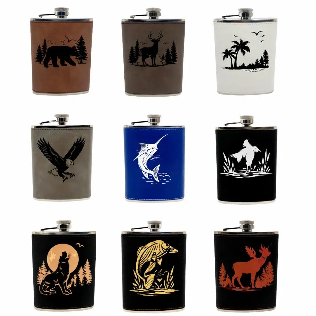 Personalized 8oz Hip Flask, Stainless Steel Drinkware for Gifting (Kitchenware Accessory)