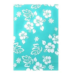 Hawaiian Flower Blue Poly Mailers Size 10x13 Colorful Shipping Bags