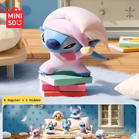 Disney Stitch Pillow Fight Surprise Sealed Hobby Box - 100% Authentic 7cm PVC Blind Bag Collectible Doll & Figurine Set, Vinyl Figure, Mystery Unboxing Fun for Surprise Toy Lovers & Gifting (Stitch-626, Angel-624, Reuben-625, Leroy-627)