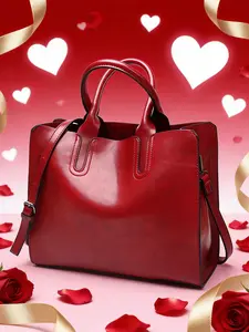 Women's Minimalist Soft Leather Crossbody Handbag, Vintage Large Capacity Shoulder Bag with Removable Strap for Work and Commute, Fashionable Crossbody Bag, Ideal Gift for Valentine's and Mother's Day