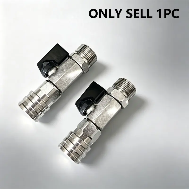 1PCS High Pressure Washer Robust Durability Ball Valve M22-14mm/15mm to1/4 Quick Connector for Power Washer Hose Control Water Flow Switch, Convenience, Efficient