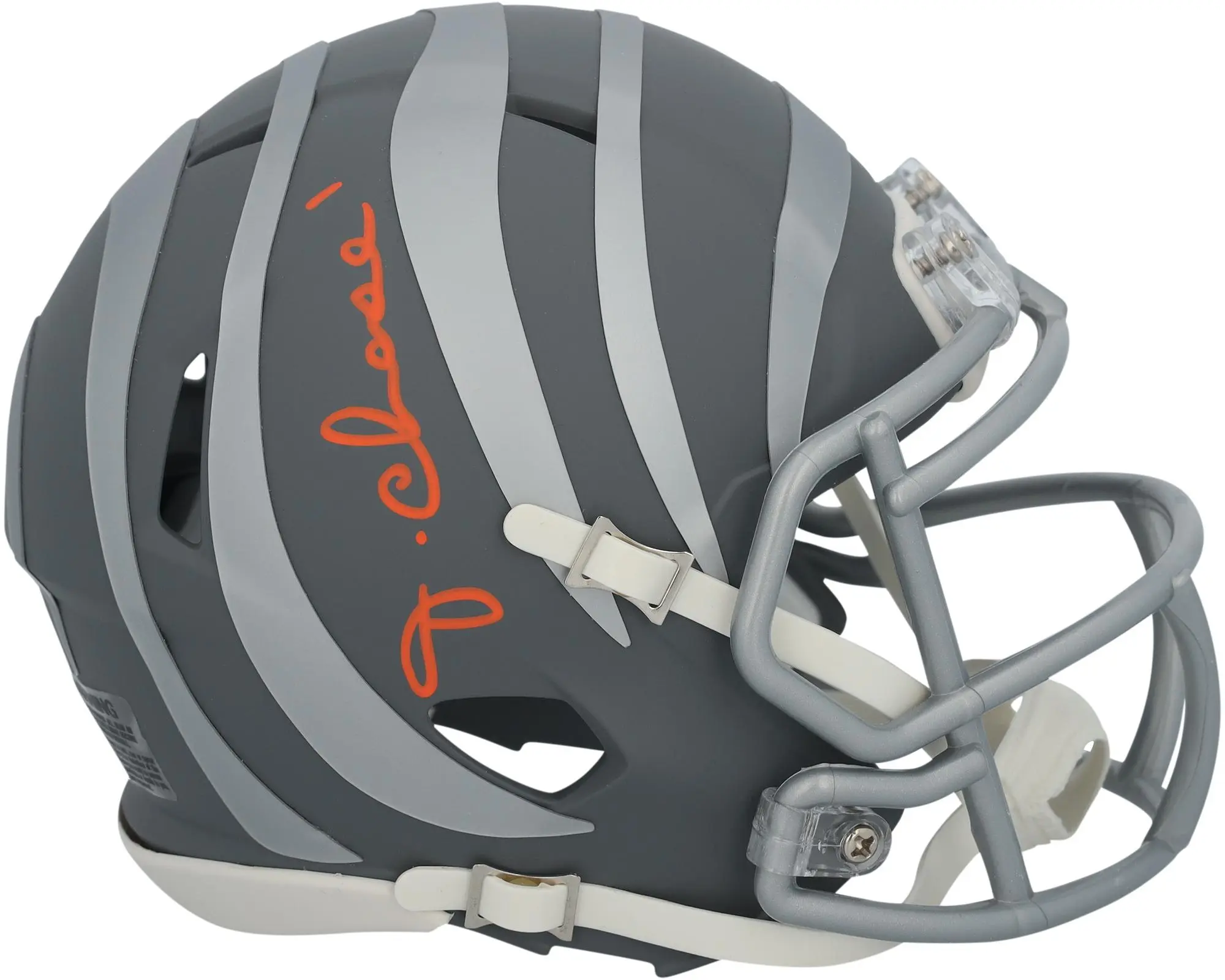 Ja'Marr Chase Cincinnati Bengals Autographed Riddell 2024 Slate Speed Mini Helmet - Fanatics Authentic Certified