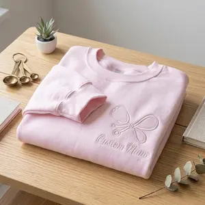[MADE IN US] Custom Embroidered Nurse Sweatshirt – Bow, Stethoscope, Personalized Healthcare Apparel