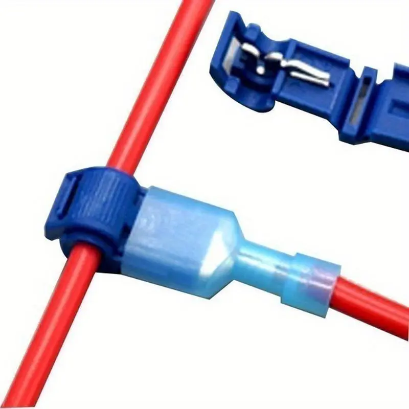 50pcs/100pcs Fast Electrical Connector Curly Terminal Quick Connectors: 25/50sets of Insulated Negative Terminals Plastic Connectors
