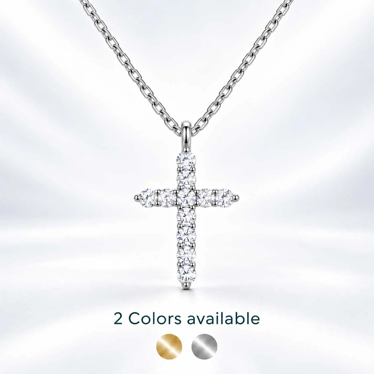 Cross Pendant Necklace for Women, Hypoallergenic Cubic Zirconia Cross Necklace, Dainty Christian Necklace, Hypoallergenic Gold Cross Jewelry, Religious Faith Pendant Necklace, Jesus Cross Necklace, Layering Necklace, Birthday Christmas Gift for Women