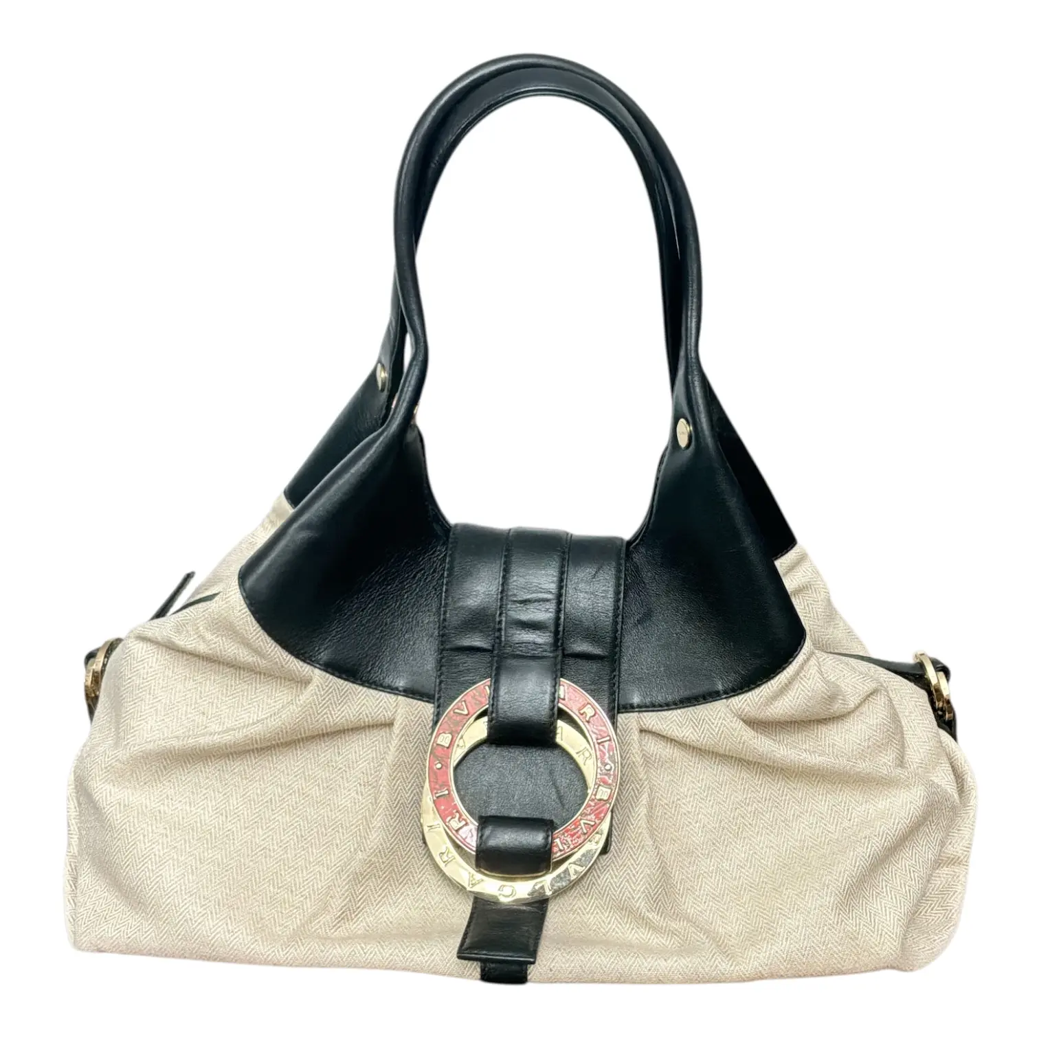 Pre-owned Bvlgari Linen material Shoulder Bags Chandra shoulder bag