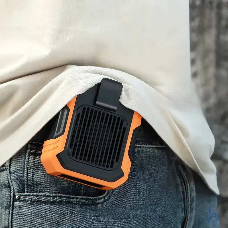 Xiaomi MIJIA 4000Mah Outdoor Hanging Neck Waist Clip Fan Wearable Portable Fans 3 Speed USB Rechargeable Emergency Mobile Power