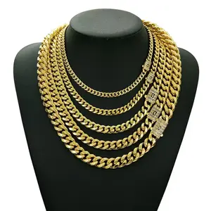 14K Gold Miami Cuban Link Necklace：14K - Features the latest electroplated gold-plating Technology：