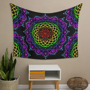 Rainbow Mandala Tapestry for Home and Room Decor