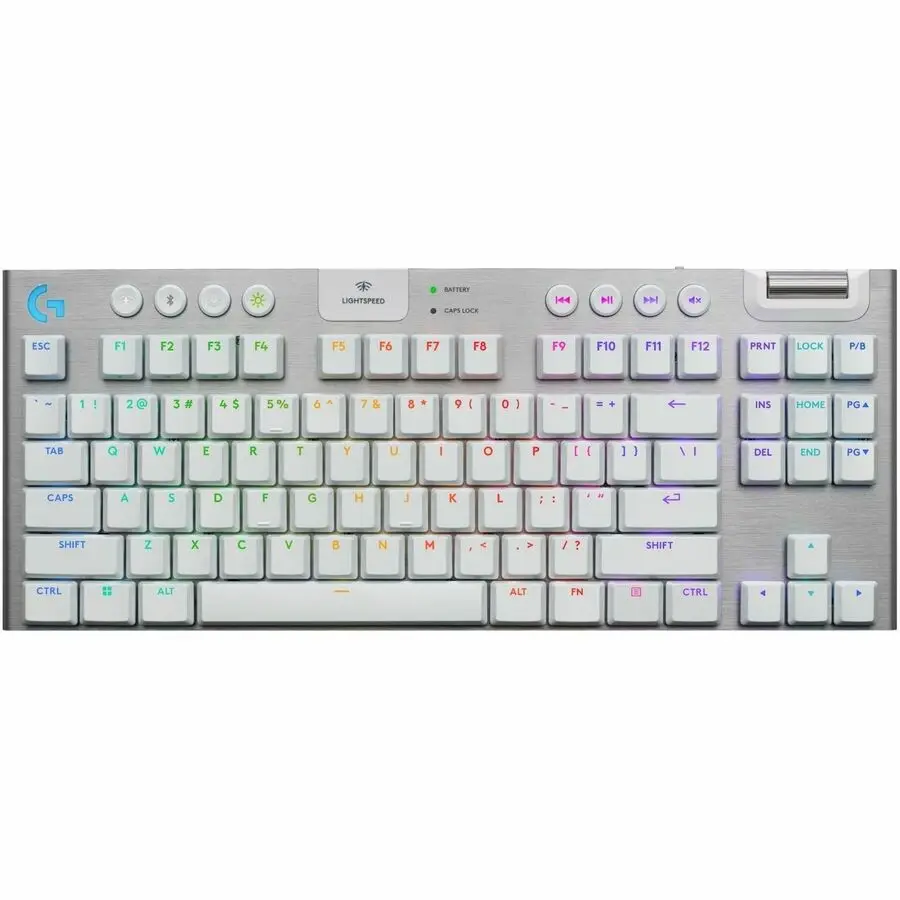 Logitech G915 X LIGHTSPEED Wireless Gaming Keyboard - TKL Layout, White, Tactile Keys