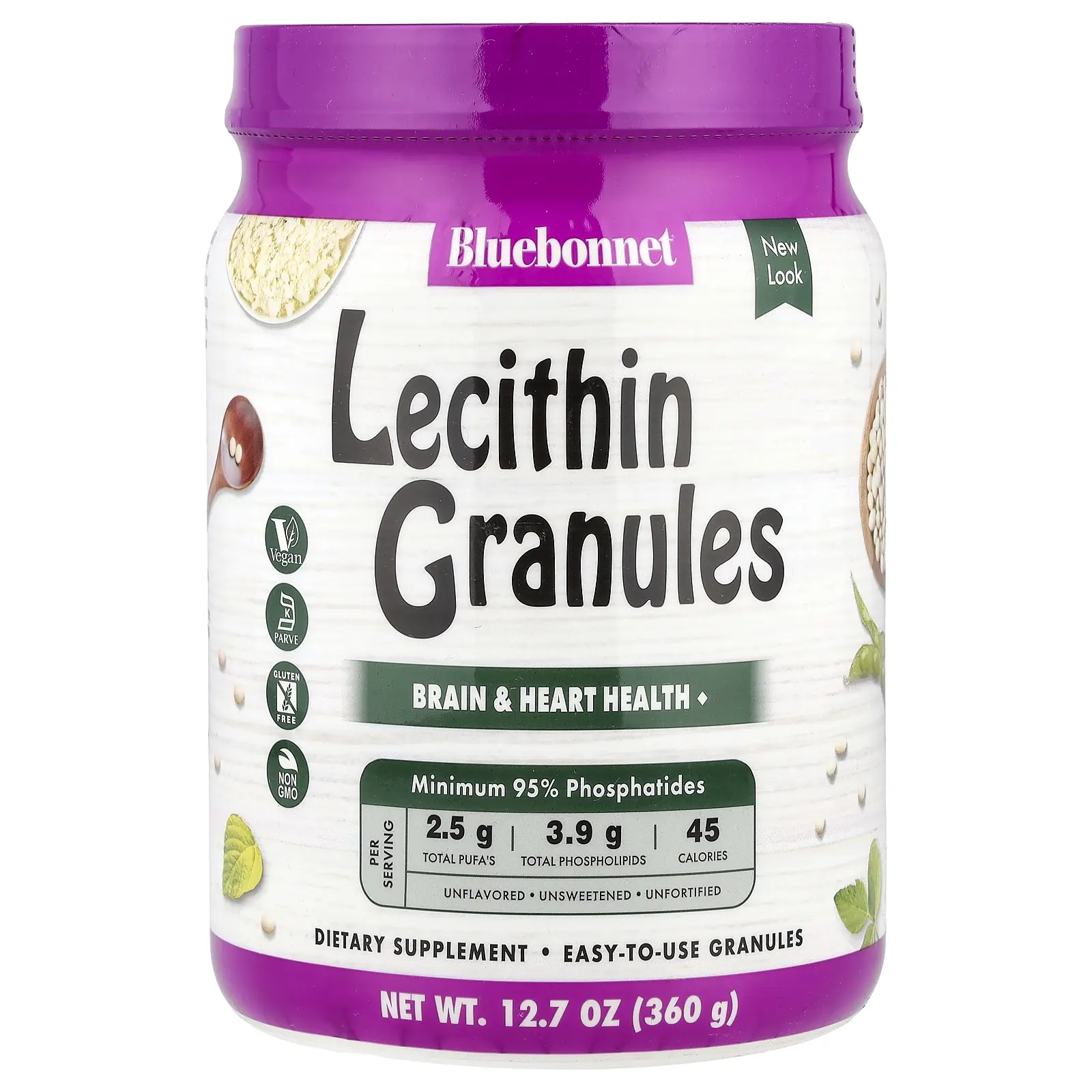 Bluebonnet Nutrition Lecithin Granules, Unflavored, 12.7 oz (360 g)