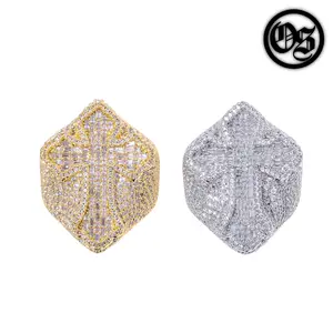 OTHERSIDE Iced Cross Rings - Silver & Gold