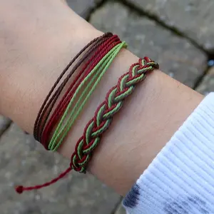 Frankenstein Adjustable Wax String Bracelet