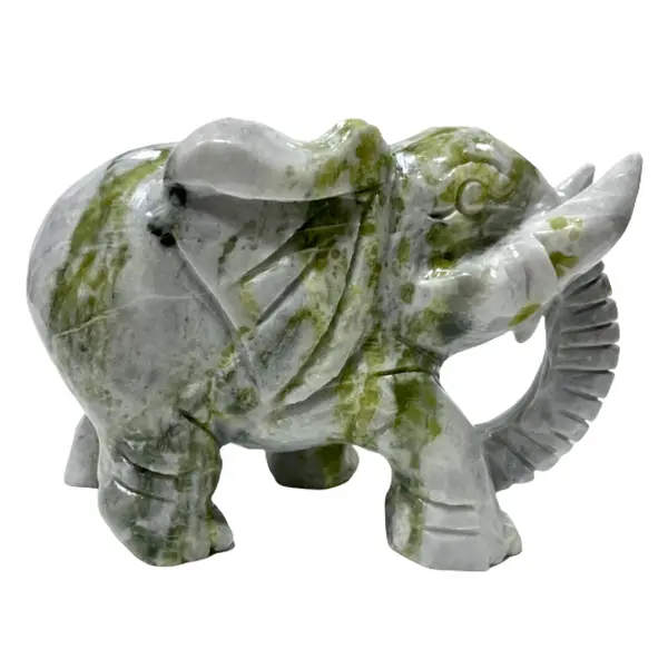 IG Crystal 1 Count Big Elephant Jade Healing Crystal Gem Reiki Healing Home Decor Crystal Jewelry Shop Pretty Crystals