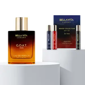 The Elite Duo by Bellavita Luxury | GOAT Eau De Parfum 100ML & BELLAMOOD TECH Men gift Set | Citrus, Spicy, Woody & Musky Notes | Bold Everyday Fragrance Combo | Long-Lasting Eau De Parfum & Mood-Enhancing Fragrances | Premium Gift for Men | Cruelty-Free