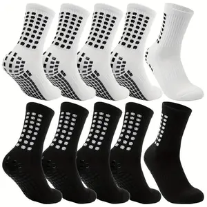 1/5/10/20 Pairs Football Socks for Girls Boys Sports Socks Towel Bottom Grip Socks Soccer Basketball Skateboard Rugby Exercise Athletic Socks(Sheets)
