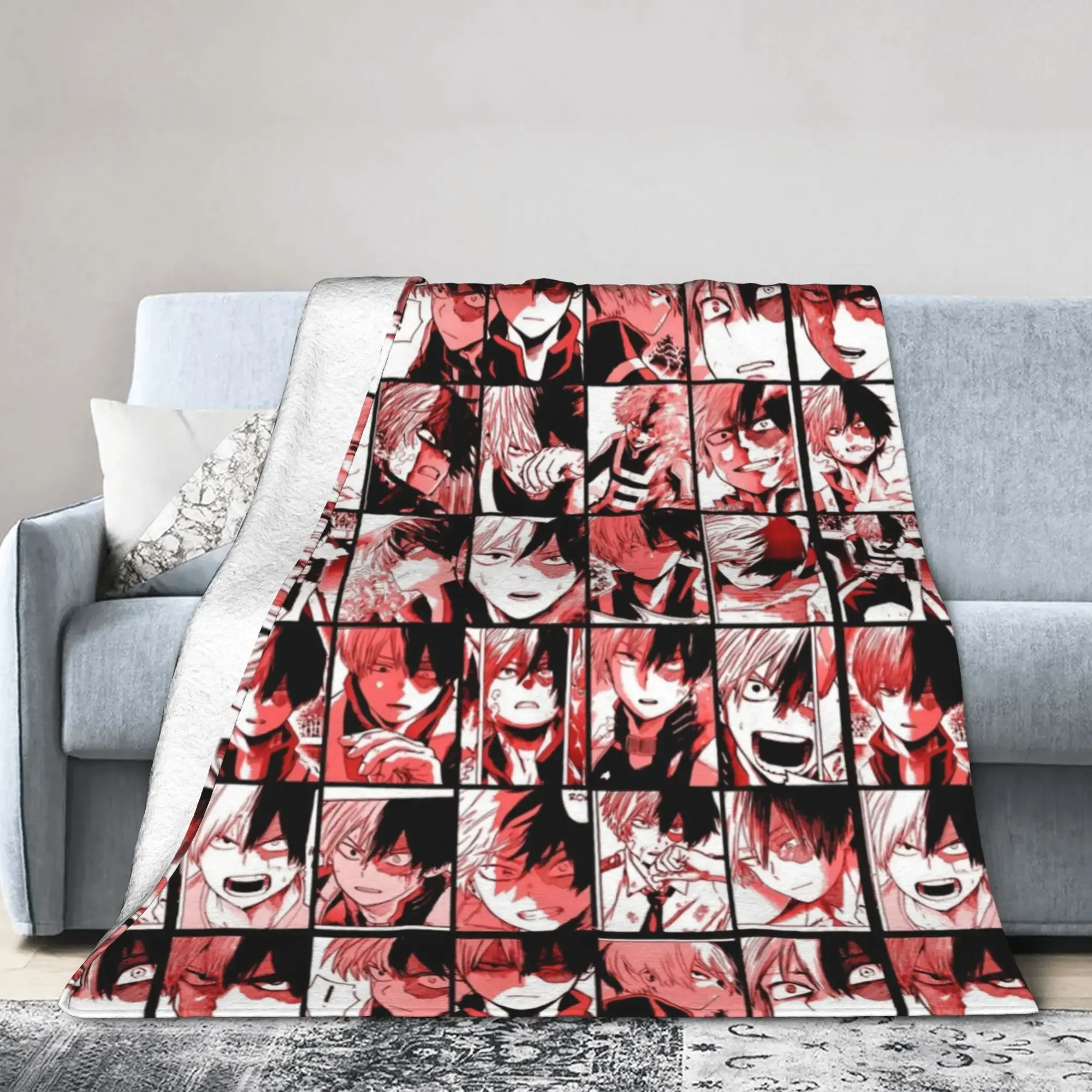 My Hero Academia Bakugo Katsuki Explosion Murder God Style Flannel Fleece Blanket - Ultra Soft, Cozy, Super Warm, Breathable Lightweight Bedding Throw for Anime Fans - Room Decor for Bedroom Couch Sofa, Birthday Christmas Gift, Breathable Lightweight Blan