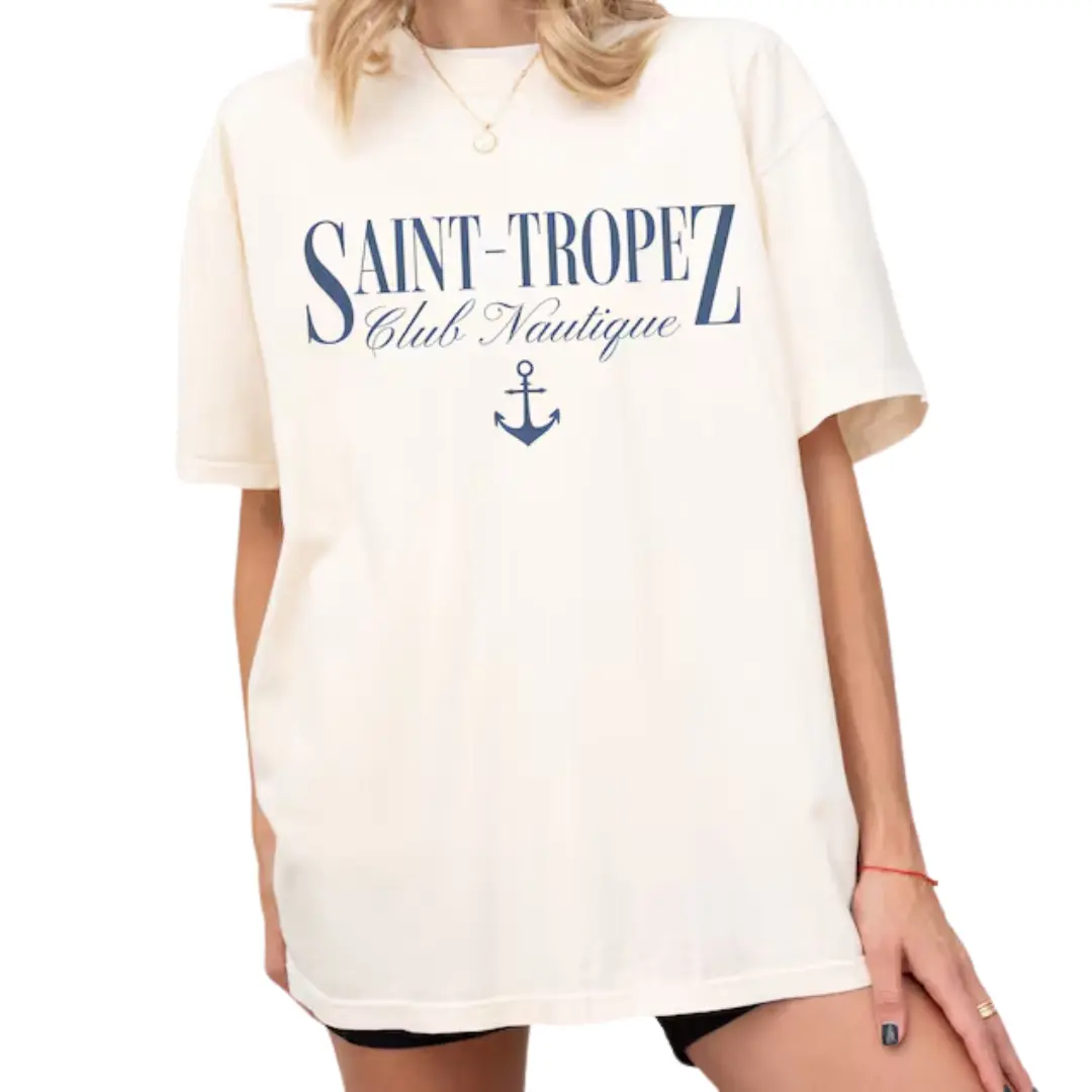 saint-tropez club nautique comfort colors short sleeve t-shirt | french riviera yacht sailing beach club tee | gift for her | men’s women’s,cool gift, street shirt, summer shirt, beach shirt
