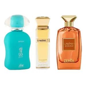 (3pc MRS P's Summer Essentials Bundle) Soda Pop by Zenia + Durrah Tiffany by Arabiyat + Lumiere by Maison Asrar EDP, 3.4oz